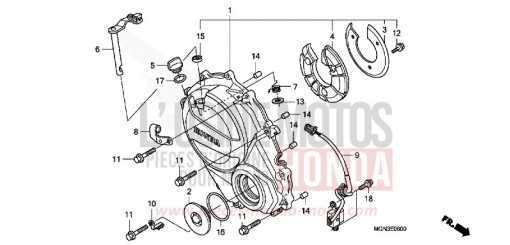 RIGHT CRANKCASE COVER CBF600NA de 2010